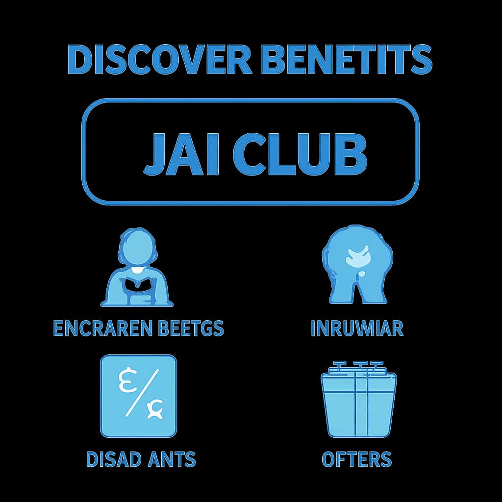 Diagram illustrating the benefits of Jai Club membership.