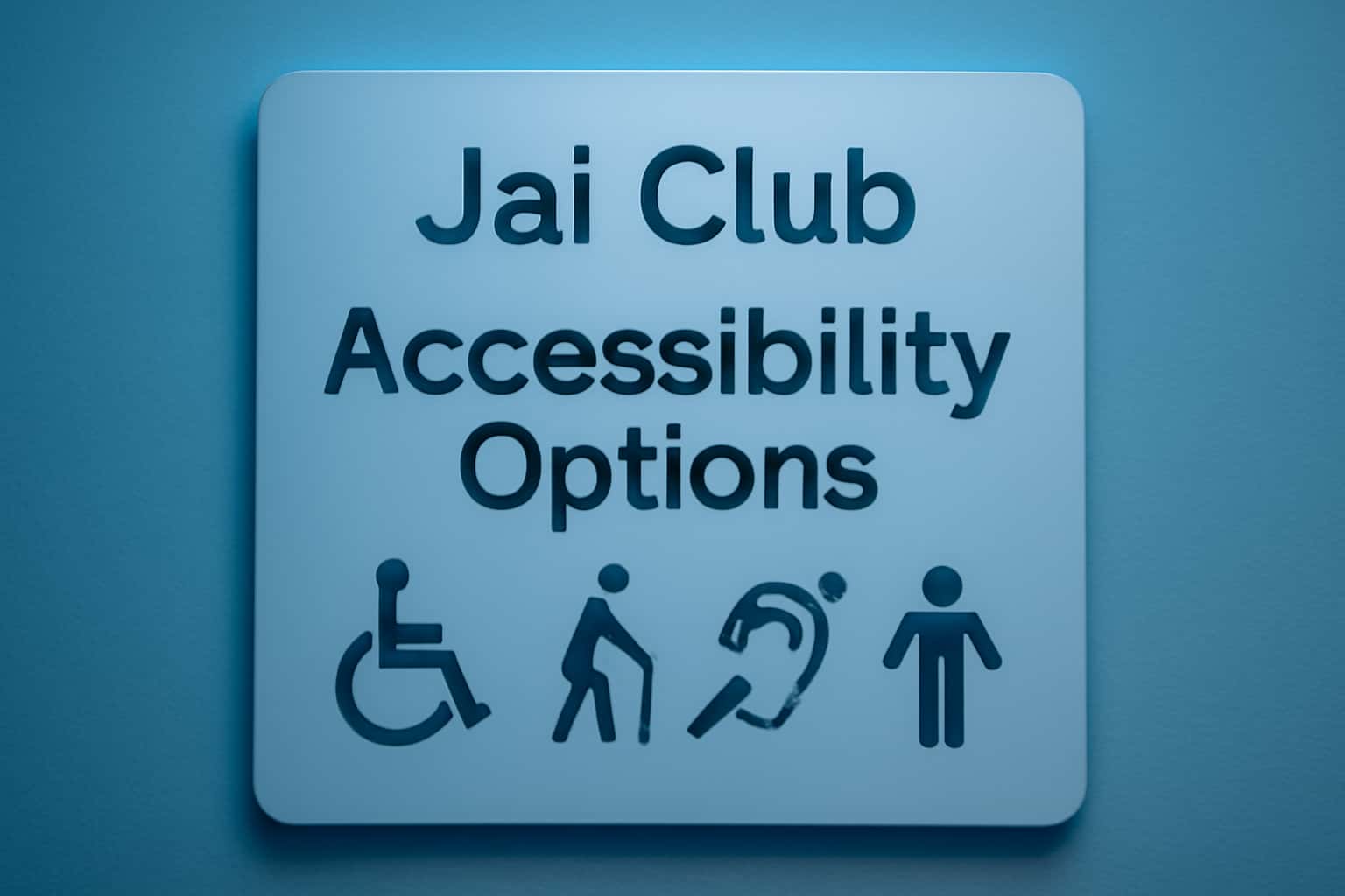 An illustration representing Jai Club Accessibility Options in a high-tech environment.