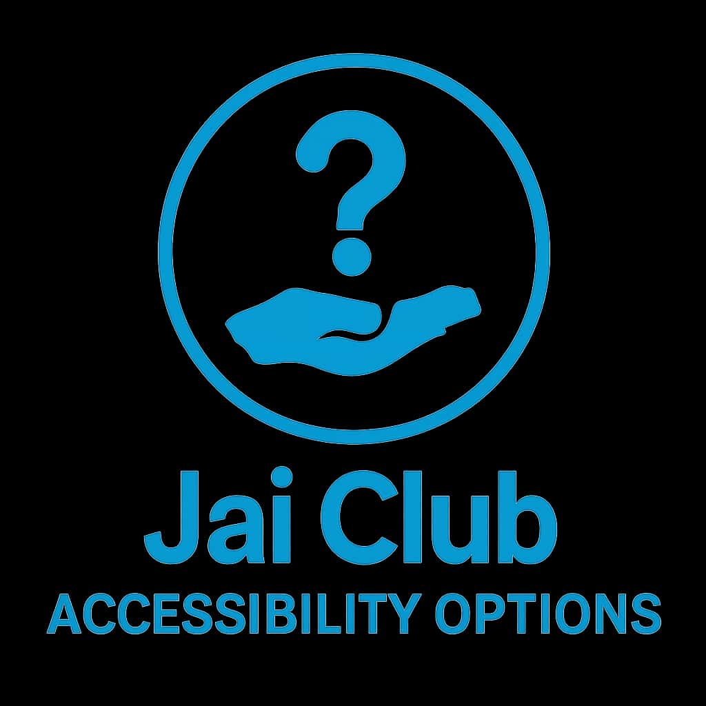 An icon symbolizing accessibility options for Jai Club.