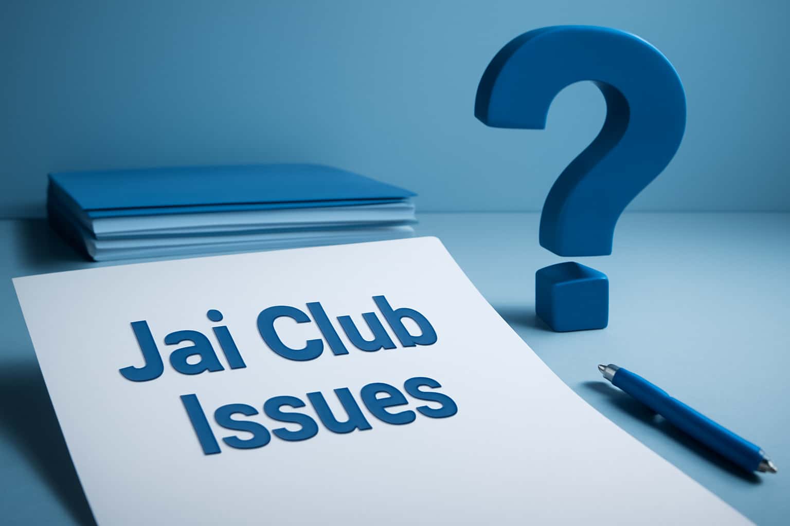 An informative scene illustrating common issues related to Jai Club.