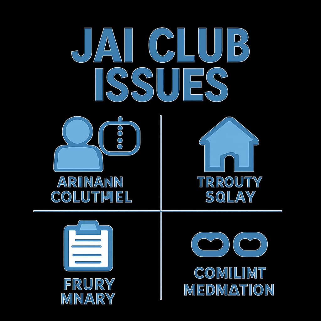 Diagram illustrating common issues faced by Jai Club users.