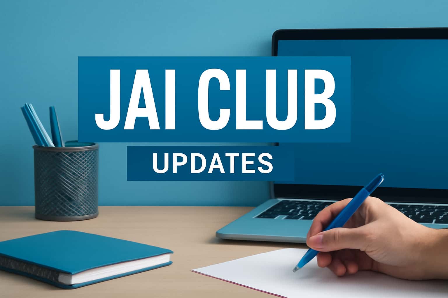 A professional representation of Jai Club Updates with a futuristic theme.