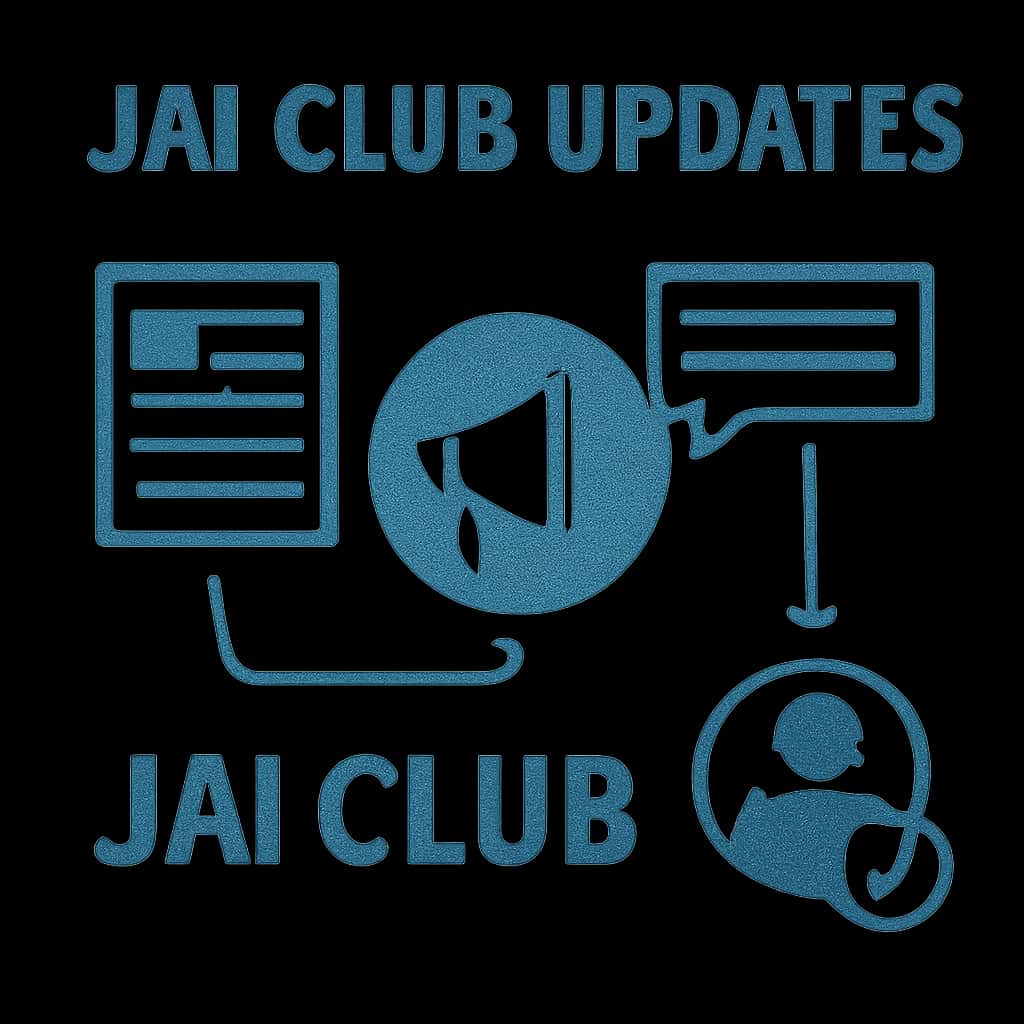 An educational diagram illustrating key aspects of Jai Club Updates.