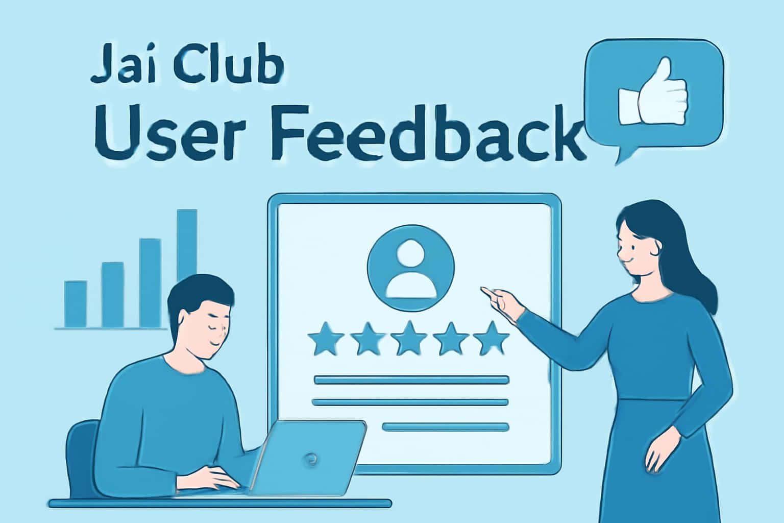 An illustrative depiction of Jai Club User Feedback showcasing user engagement and insights.