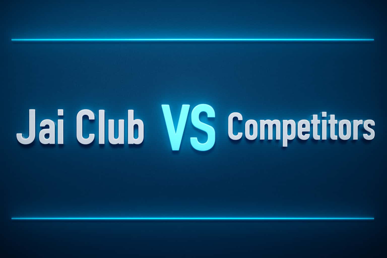 Informational graphic comparing Jai Club to its competitors.