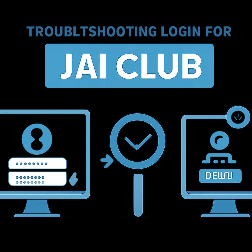 A diagram illustrating the troubleshooting process for Jai Club login.