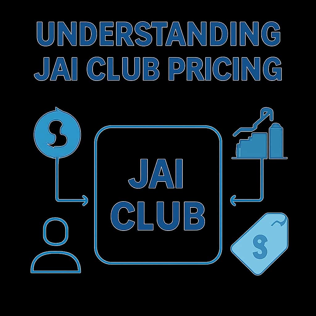 A diagram illustrating the various pricing structures of Jai Club.